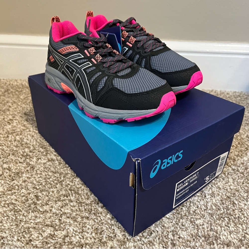 Asics Ortholite Gel-Venture 7 Womens Grey/Silver Size 5